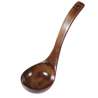 #ad Wooden Ladles Kitchen Spoon Premium Quality Soup Hand Washable Chinese Style $10.51