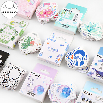 #ad 46PCS Box Cute Stickers Kawaii Stationery DIY Scrapbooking Diary Label Stickers $1.43