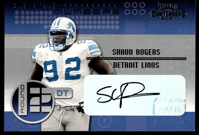 #ad Shaun Rogers Kendrell Bell 2001 Playoff Contenders Round Numbers Dual Auto $12.99