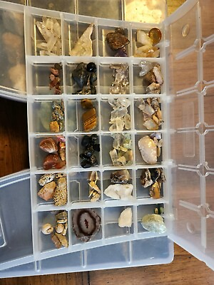 #ad Natural Gemstone Lot With Case $39.99