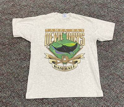 #ad #ad vintage tampa bay devil rays baseball 1995 retro vintage t shirt grey gift fans $16.71