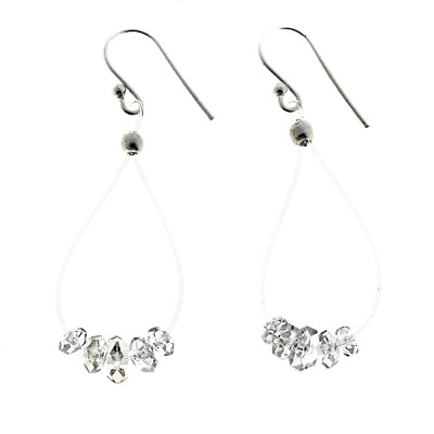 #ad Herkimer Mines Diamond Quartz Drop Earrings $59.49