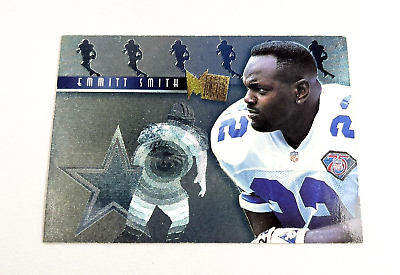 #ad 1995 Fleer Metal Platinum Portraits Emmitt Smith #10 Dallas Cowboys Football $5.00