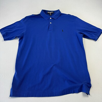 #ad Ralph Lauren Polo Sport Men#x27;s Polo Shirt Short Sleeve Cotton Blue Sz L $18.00