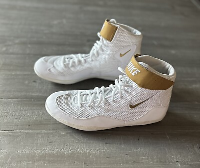 #ad New RARE Nike Inflict 3 Wrestling Shoes White Gold Mens Size 10 #325256 100 $89.99