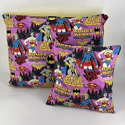 #ad Superhero Women Throw Pillows Batgirl Super Girl Wonder Woman Girls DC Comics $39.00