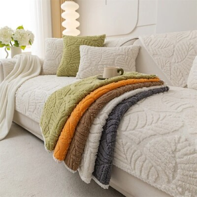 #ad Nordic Sofa Cushion Non slip Sofa Towel L shaped Sofa Protective Case Sofa Cover AU $70.20
