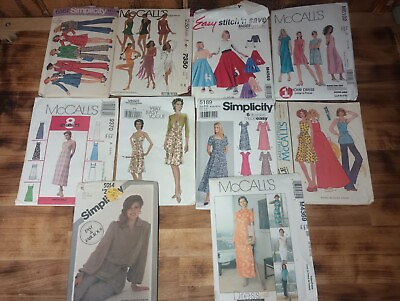 #ad Mixed Lot of 10 Adult Sun Dress Mini Sewing Patterns McCall Simplicity New Used $6.28