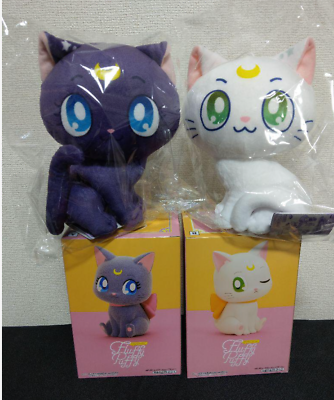 #ad Sailor Moon Luna Artemis Fluffy Puffy Big Ribbon Figure amp; sanrio plush doll set $79.98