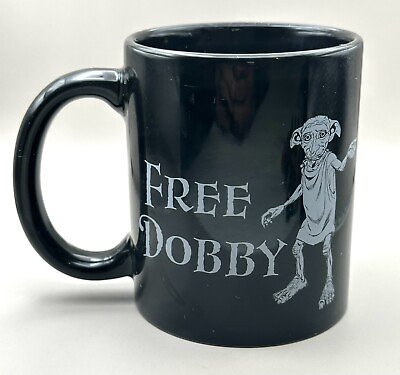 #ad Harry Potter Free Dobby The House Elf Black Coffee Mug Warner Brothers $17.95