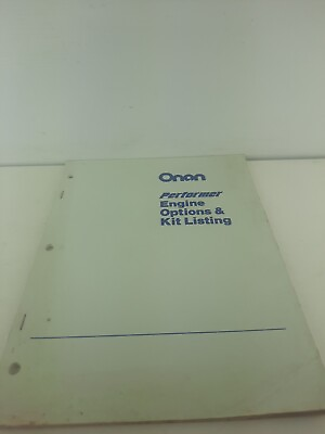 #ad Onan Performer Engine Options amp; Kit Listing Manual $14.95