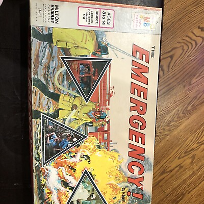 #ad VTG 1974 The Emergency Board Game Station 51 TV Series Milton Bradley 4406 AS IS $180.00