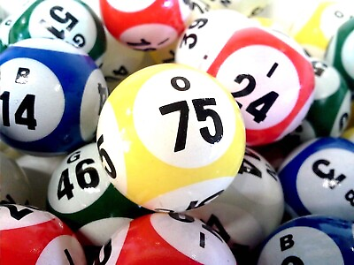 #ad Professional Bingo Ball Set 6 Sided Deluxe Multi Colored Coated B1 O75 $124.95