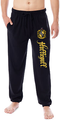 #ad Harry Potter Men#x27;s Hogwarts House Hufflepuff Sleep Jogger Pajama Pants $29.99