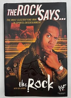 #ad The Rock Signed quot; The Rock Says quot; Hardcover Book AUTO JSA LOA $500.00