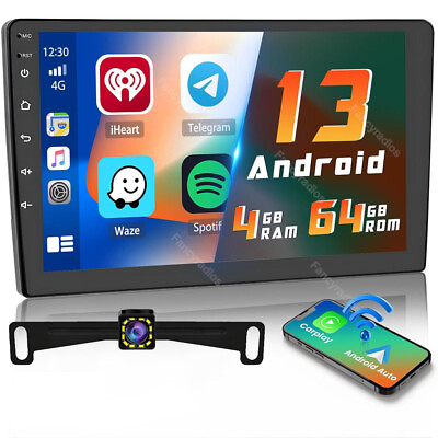 #ad 10.1quot; Android 13 Double 2 Din Car Stereo 4GB64GB GPS Navi WIFI Car Radio Camera $88.79