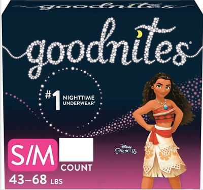 #ad Goodnites Girls#x27; Nighttime Bedwetting Underwear Size S M 43 68 lbs 102 Ct $63.00