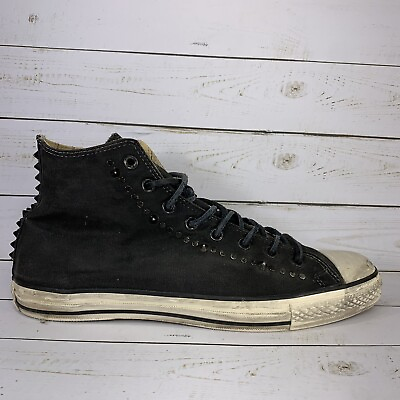 #ad Converse All Star x John Varvatos Black Leather Studded Lace Up Sneaker Men#x27;s 12 $149.99