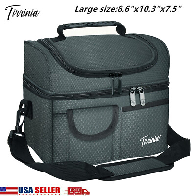 #ad Lunch Bag for Men Women Insulated Reusable Lunch Box Leakproof Cooler Tote Bag $13.99