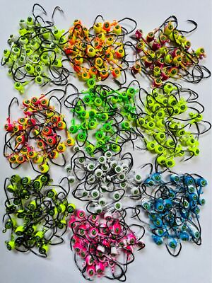 #ad 1 32 1 16 1 8oz Crappie Jig Heads Fishing Sickle Hooks Crappie Panfish Trout🌟 $23.86