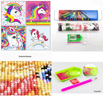 #ad US DIY 5D Diamond Painting Unicorn Embroidery Art Decor Cross Stitch Kits Gifts $7.59
