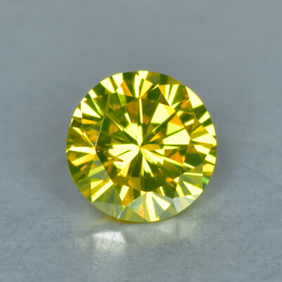 #ad 0.16Ct Brilliant Round Cut Golden Yellow Diamond Fancy Loose Diamond $55.99