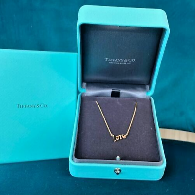 #ad Tiffany amp; Co. Paloma Picasso 18K Gold Love Graffiti Necklace Pendant $769.99