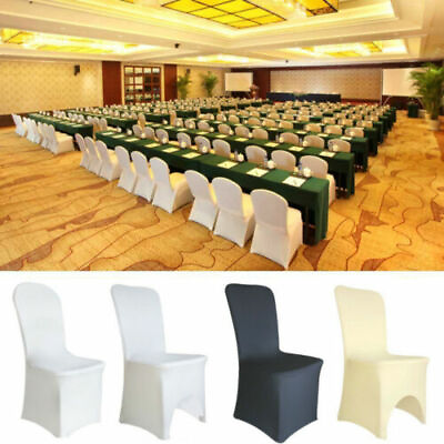 #ad 100 Universal Chair Covers Stretch Spandex for Wedding Party Banquet Hotel Decor $84.92