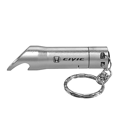 #ad Honda Civic Silver LED Flashlight Bottle Opener Key Chain Officially Licensed $16.99
