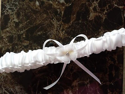 #ad New White Bridal Wedding Garter With A Flower $5.50