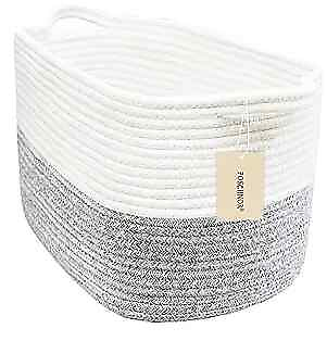 #ad #ad Cotton Rope Woven Basket 15“X10quot;X9” Gift Baskets empty 1 Pack Light Grey $32.45