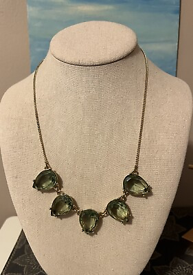 #ad Loft Olive Green Statement Necklace $8.00