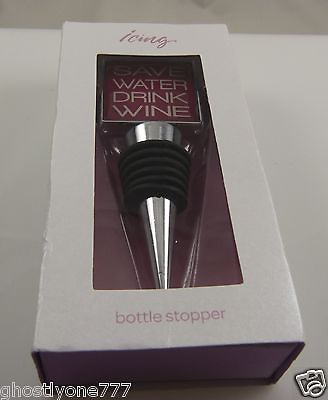 #ad Save water drink wine fashion wine bottle stopper from Icing pink white $10.99