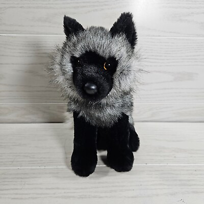 #ad Artemis 11quot; Silver Fox Douglas Cuddle Toy Plush Stuffed Animal black grey $14.99