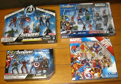 #ad Marvel Avengers Action Figure Special Sets 4 Different W Target amp; Wal Mart $85.00