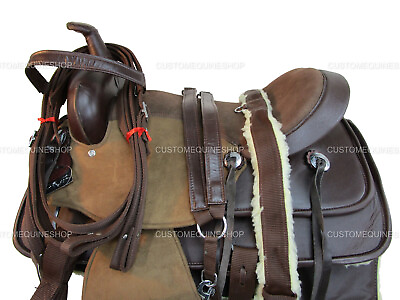 #ad COMFY TRAIL WESTERN SADDLE BROWN SNTHETIC PLEASURE HORSE TRAIL TACK 15 16 17 18 $189.78