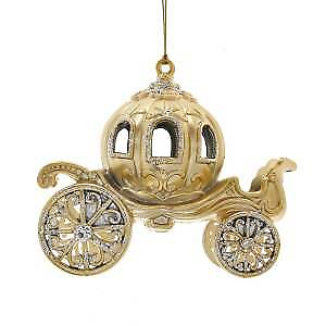 #ad Metallic Gold Carriage Ornament T2847 w $14.29