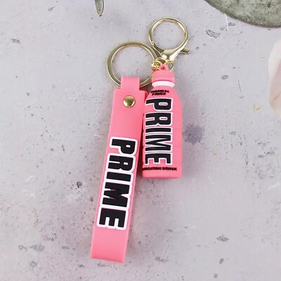 #ad PRIME DRINK BOTTLE KEY CHAIN PENDANT GIFT PINK $9.79