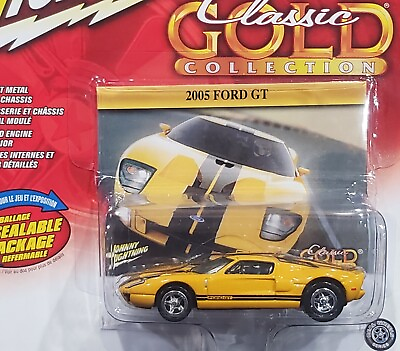 #ad Johnny Lightning 05 2005 Ford GT Classic Gold Detailed Collectible Car Yellow $8.99