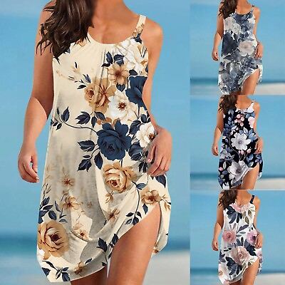 #ad Women#x27;s Beach O Dress Bikini Beachwear Coverups Casual Vacation Short Summer $15.93