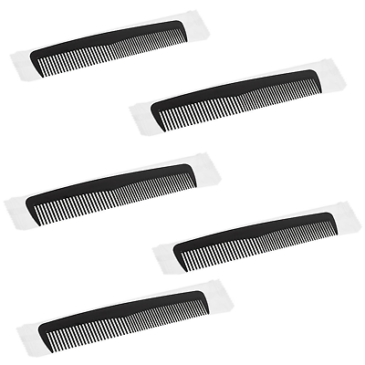 #ad 5quot; Heavy Duty Pocket Hair Comb Unbreakable Indv Wrapped Black Choose QTY $17.89