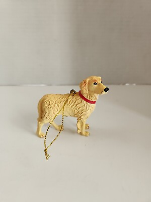 #ad Golden Retriever Christmas Tree Ornament Dog Gift Yellow Lab Decoration Red $7.29