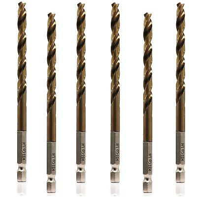 #ad Hex Shank Drill Bits 1 4 M35 High Speed Steel HSS Titanium Drill Bit Set Twi... $13.39