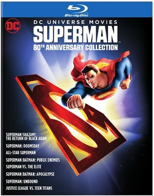 #ad Superman: 80th Anniversary Collection DC Universe Movies New Blu ray Anniv $46.87