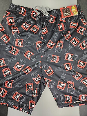 #ad NEW The SIMPSONS x Aeropostale DUFF BEER Men#x27;s Lounge Shorts Size XL Homer Bart $34.95