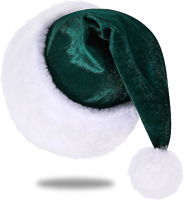 #ad Eoocan Santa Hat Santa Hat for Adults Unisex Velvet Comfort Christmas Hats for $14.23