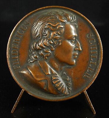 #ad Medal To Friedrich Von Schiller Poet Sc Jean Jacques BAR 1921 Series Numisma $94.93