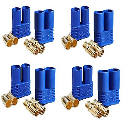 #ad 4 Pairs Gold Plated Male Female EC8 Connector 8mm Bullet Plug Banana Plug Con... $22.13