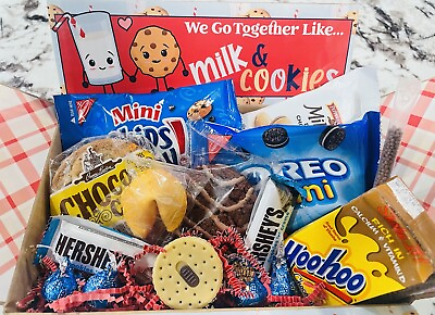 COOKIE Gift Basket Candy Box Snack Care Package Long Distance Gift Chocolate Box $24.99