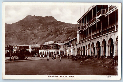 #ad Aden Yemen Postcard Round the Crescent c1920#x27;s Unposted Antique RPPC Photo $29.95